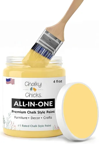 Miniatura 127 de Chalky Chicks - Pintura mate a la tiza, no requiere lijado, 4 onzas líquidas, color gris oscuro (Gun Metal Gray), para muebles, pintura sin Gris
