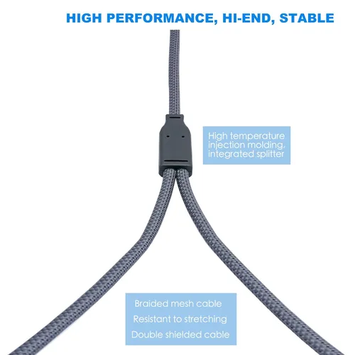 Miniatura 6 de Cable de audio USB C a doble XLR macho - 3.3 pies, estéreo de 32 bits/384 Khz, compatible con teléfonos móviles, altavoces activos y amplificadores