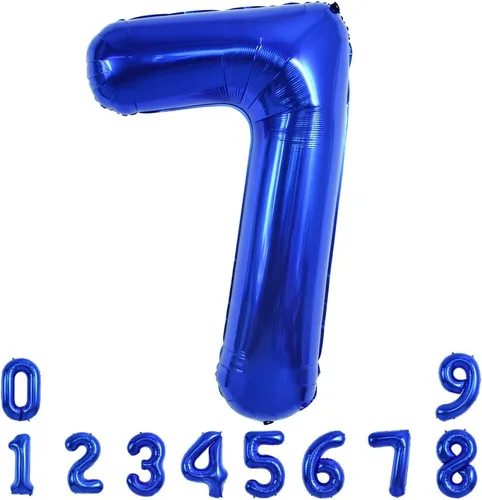 Miniatura 10 de TONIFUL Globo azul marino número 1 de 40 pulgadas de Mylar de gran tamaño azul oscuro digital 1 globo para fiesta de cumpleaños, despedida