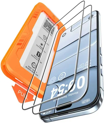 Miniatura 19 de BossKiss Protector de pantalla para iPhone 11/iPhone XR, dureza TOP 9H de grado militar a prueba de roturas, vidrio templado HD, cobertura completa