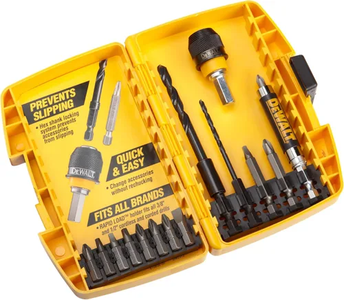 DEWALT DW2513 Carga rápida 15 piezas de perforación y conducción Set en caja de plástico