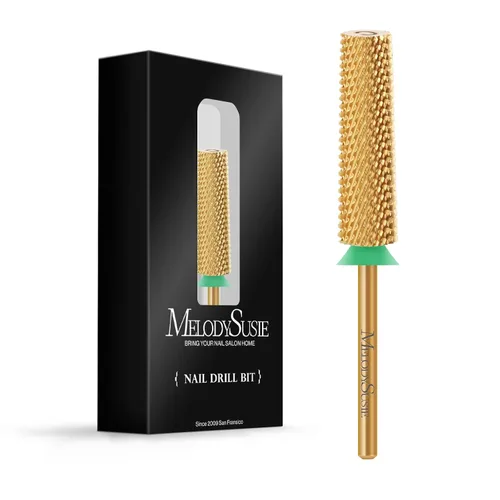MelodySusie Brocas de uñas cónicas superlargas, brocas de tungsteno de carburo de 3/32 pulgadas, adecuadas para manicura, pedicura, cutícula,