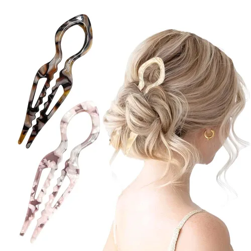 Horquillas francesas para mujer, horquillas para el cabello mayoritario, pinzas elegantes para mujeres para recoger, moños, mecanismo de bloqueo de