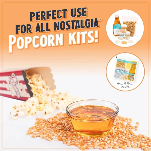 Miniatura 7 de Nostalgia - Máquina de palomitas con mezclador antiadherente para 24 tazas de palomitas estilo teatro con aceite caliente - Tapa de doble uso y Negro