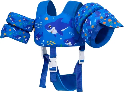 Miniatura 10 de Gogokids 2-in-1 Toddler Swim Vest Pool Floaties for Kids[CPC Certified & Remove Crotch Strap]Puddle Float Jumper 24-66 Pounds, Toddler Arm Floaties