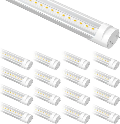 Miniatura 17 de Bombillas fluorescentes de recambio de 4 pies, bombillas LED T8 de 4 pies tipo A+B, 24W (equivalente a 65W) 3200LM, 3000K blanco cálido, tubo de 48