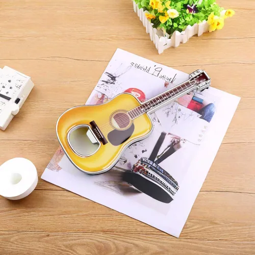 Miniatura 3 de Juego de 2 abridores de botellas de guitarra, cerveza en forma de guitarra, abridor de botellas, guitarra, regalo para bebedores, amantes
