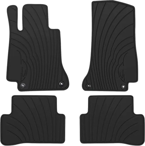 Miniatura 8 de Alfombrillas de Coche a Medida para Mercedes Benz - Clase C Sedán Solo 2015-2021 C180 C200 C250 C300 C350(e) C400 C43 AMG C450 C63 W205 Goma Negra