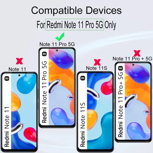 Miniatura 2 de Ibywind Protector de pantalla para Redmi Note 11 Pro 5G/4G Global (6.67 pulgadas), con 2 piezas de vidrio templado, 1 protector de lente de cámara