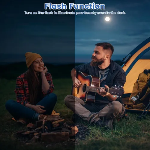 Miniatura 7 de Cámara digital 4K para fotografía, cámara de videoblogs de 64 megapíxeles para YouTube con pantalla giratoria de 3" 180°, cámara compacta de zoom