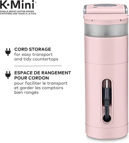 Miniatura 6 de Keurig K-Mini - Cafetera de cápsulas K-Cup de una sola porción, con un diseño ultra elegante, rosa polvoriento