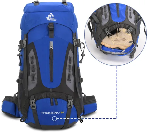 Miniatura 4 de Bseash - Mochila de 60 l para senderismo y campamento con cubierta contra la lluvia, mochila impermeable de gran capacidad para deportes al aire