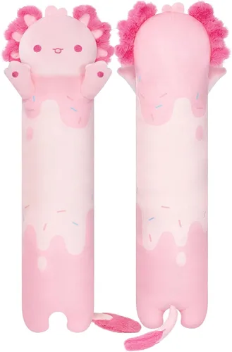 Miniatura 16 de Mewaii Peluche de gato largo, 5 tamaños, 120% relleno extra, almohada gigante para el cuerpo de los niños, lindo peluche Kawaii de ojos grandes