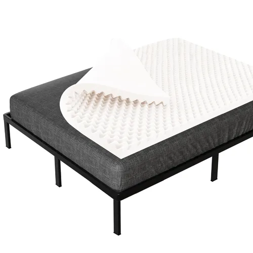 Miniatura 8 de Treaton, Cubrecolchón de espuma de alta densidad contorneada de 3 pulgadas, certificado CertiPUR-US para una comodidad y apoyo superiores
