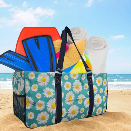 Miniatura 126 de NGIL Bolsa de comestibles reutilizable extra grande plegable de gran tamaño para comestibles, almacenamiento, picnic, playa, Bronco-negro occidental