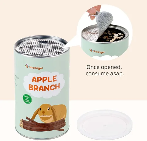 Miniatura 4 de Niteangel Palitos de manzana naturales masticables juguetes para conejos, chinchilla, conejillos de indias, hámsters y otros animales pequeños