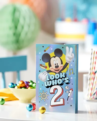 Miniatura 6 de American Greetings Tarjeta de segundo cumpleaños (Mickey Mouse)