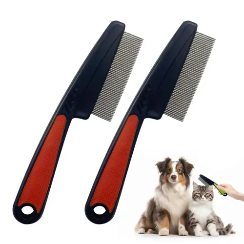 2 piezas de peines antipulgas para perros y gatos, peine multifuncional mejorado para mascotas, peine antipulgas para eliminación de pelo, cepillo
