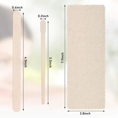 Miniatura 2 de Maitys Kit de depilación: 250 piezas de tiras y palos de muselina para depilación corporal y facial para mujeres y hombres
