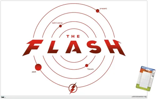 Miniatura 12 de Trends International DC Comics Movie The Flash - Póster de pared de la línea de tiempo Versión con marco dorado