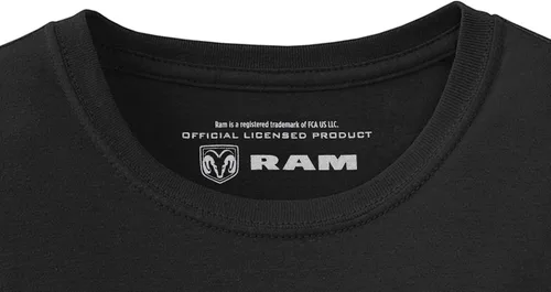 Miniatura 6 de JH Design Dodge Ram Logo Camiseta de manga corta para hombre, color negro