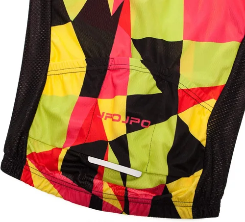 Miniatura 107 de Camiseta de ciclismo para mujer, manga corta y pantalones cortos de ciclismo acolchados para verano