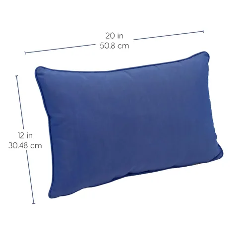 Miniatura 2 de Factory Direct Partners Presidio 13812-122 - Juego de almohadas decorativas lumbares de 12 x 20 pulgadas con ribetes para muebles