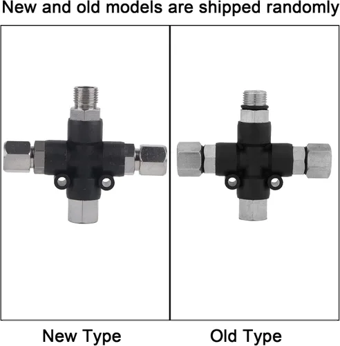 Miniatura 6 de Compresor de aerógrafo a adaptador de manguera de aerógrafo Conector divisor de 1/8 pulgadas BSP de 3 vías