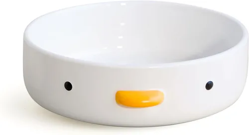Miniatura 8 de PURROOM Tazón Divertido de Pato Lindo, Tazones de Sopa de Cerámica de Seguridad con Esmalte Hecho a Mano de 17oz, Tazón de Arroz de 4.6''. (500ML)