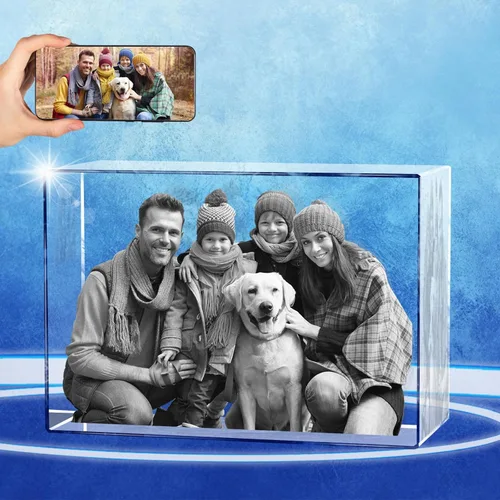 Miniatura 13 de Foto 3D de cristal personalizada, marco de cristal grabado con láser personalizado, excelente regalo de aniversario, cumpleaños, Navidad, Paisaje