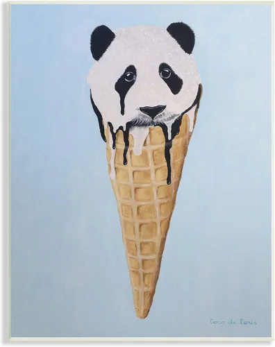 Miniatura 9 de Stupell Industries Adorable oso panda helado helado waffle, diseño de Coco de Paris