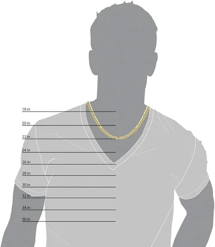 Miniatura 8 de The Diamond Deal Mens 10k Hollow Yellow Gold 5.3mm Shiny Hollow Cuban Comfort Curb Cuban Chain Necklace For men for Pendants and Charms with
