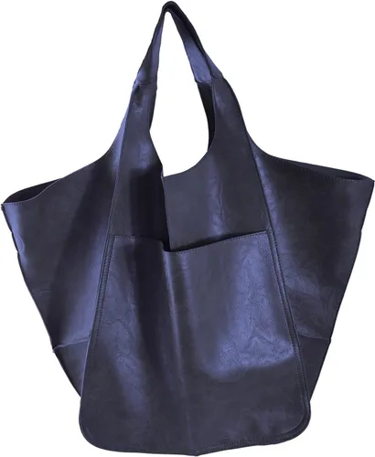 Miniatura 13 de KlaOYer - Bolso de mano de cuero de gran capacidad, bolso de trabajo, bolso hobo de piel sintética, bolso de mano y bandolera grande, bolso de viaje