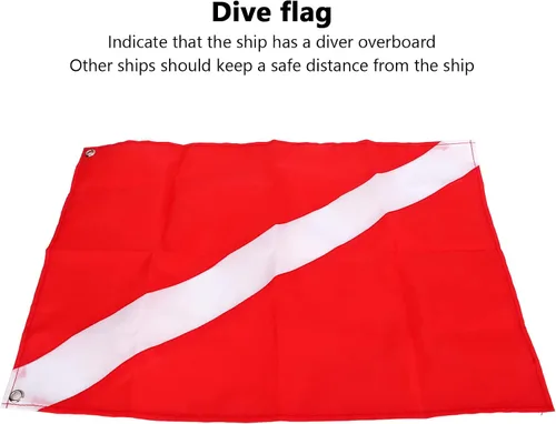 Miniatura 3 de Banderas de buceo, bandera internacional de buceo de pesca submarina roja y blanca, bandera alfa de color brillante, bandera de buceo para barco