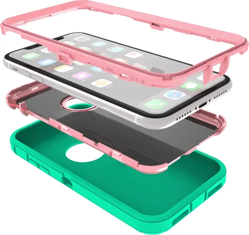 Miniatura 3 de MXX Compatible con iPhone XR, 3 capas súper protectoras, cuerpo resistente, resistente, a prueba de golpes y polvo, diseñada para Apple Xr funda
