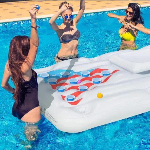Miniatura 3 de Jasonwell Juguetes de piscina, flotadores, juego de mesa de billar para adultos con portavasos y 8 bolas flotantes, juegos de fiesta, juguetes