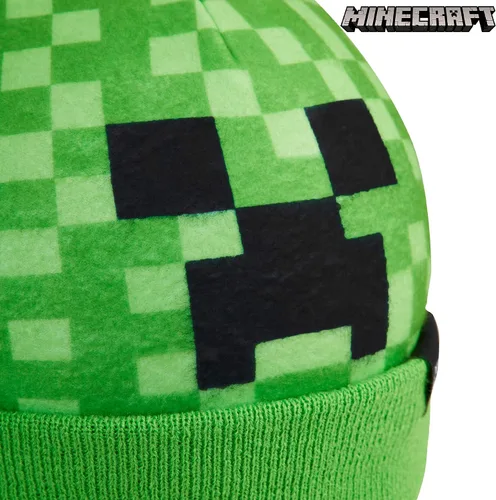 Miniatura 4 de Minecraft Conjunto de gorro o gorro y guantes para niños, conjunto de invierno para niños, gorro de invierno cálido, regalos de juegos para niños
