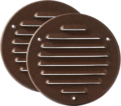 Miniatura 11 de Vent Systems - Cubierta de rejilla de ventilación de aire de alero rectangular de metal negro de 3 x 10 pulgadas (interior), deflector