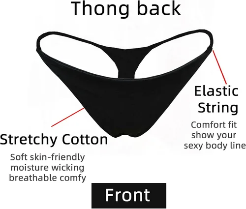 Miniatura 4 de KUKU PANDA Tangas de algodón para mujer sexy sin costuras para mujer conjunto de 3