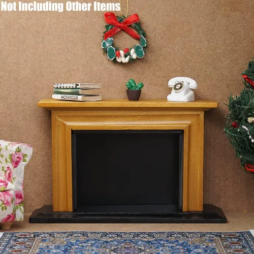 Miniatura 6 de Odoria Accesorios para muebles de casa de muñecas con chimenea en miniatura 1/12