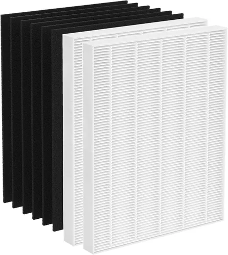 Miniatura 5 de Paquete de 2 filtros de repuesto para purificadores Fellowes AeraMax 290/300/DX95 y HF-300/AP-300PH, se adapta a las partes # 9287201 y 9324201, 2