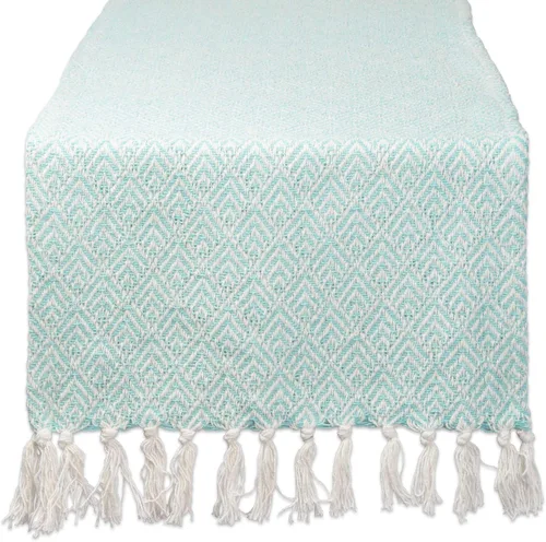 Miniatura 10 de DII Camino de mesa trenzado estilo granja, 15 x 72 pulgadas, 1 pieza, gris