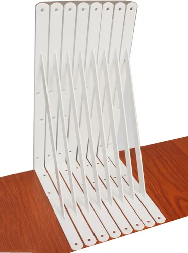 Miniatura 60 de Paquete de 16 soportes de estante resistentes negros de 20 pulgadas de largo x 12 pulgadas de alto con tornillos, soportes de estante de metal