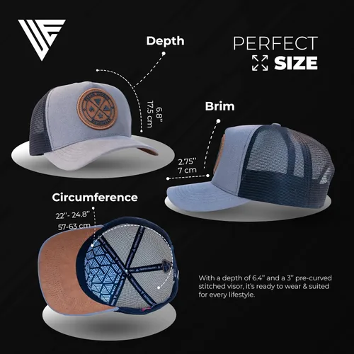 Miniatura 25 de Urban Effort Gorra trasera de malla, para hombres y mujeres, gorra de béisbol de 5 paneles, gran cierre a presión para caza y senderismo