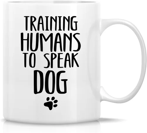 Miniatura 100 de Retreez - Taza divertida con texto en inglés "Funny Cute Golden Retriever Don't Stop Retrievin' Dog Lover", 325 ml, tazas de café de cerámica