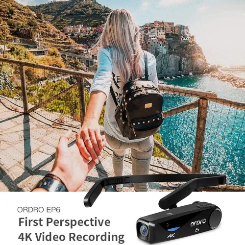Miniatura 2 de ORDRO Videocámara 4K Cámara montada en la cabeza EP6 Cámara de video portátil FHD 1080P 60FPS Vlog grabadora de video WiFi Hands-Off Cámara Webcam