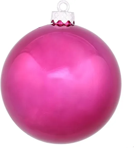 Miniatura 33 de Vickerman Adorno de bola de Navidad inastillable con acabado de lentejuelas con tapa perforada, 6 por bolsa, 4 pulgadas, color negro