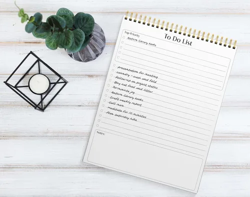 Miniatura 4 de Better Office Products To Do List Notepad, 8.5" x 11", Planning Note Pad, 50 Sheets, Double Wire Spiral, Daily Agenda Productivity Checklist