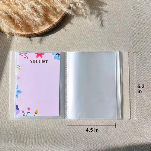 Miniatura 4 de KEOKER Libro de carpetas con fundas de plástico, 40 bolsillos, libro de presentación con protectores de hojas para plantilla de pantalla de seda