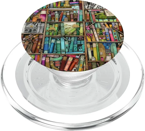 Biblioteca de libros de lectura Cool Book Lover Bookworm PopSockets PopGrip: agarre intercambiable para teléfonos y tabletas PopSockets MagSafe